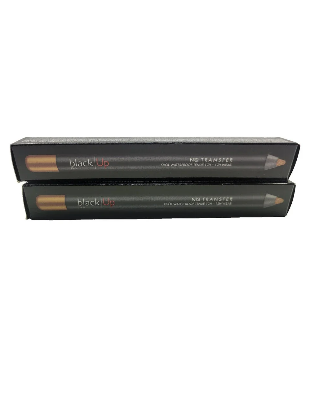 2 x BLACK UP No Transfer 12h Wear Waterproof Kohl Pencil - NTK 09P - BRONZE